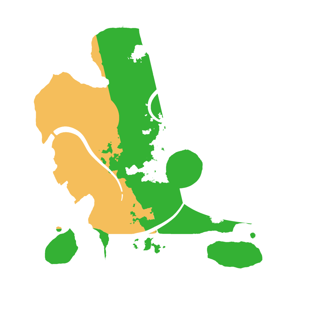 Biome Rust Map: Procedural Map, Size: 2300, Seed: 124565