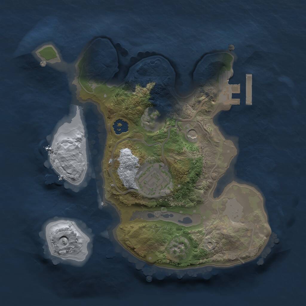 Rust Map: Procedural Map, Size: 2000, Seed: 637737020, 4 Monuments