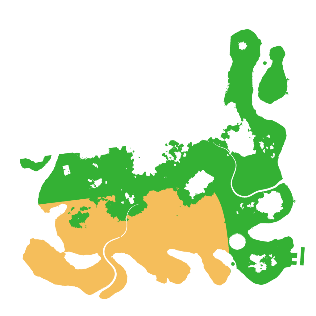 Biome Rust Map: Procedural Map, Size: 3500, Seed: 19518072