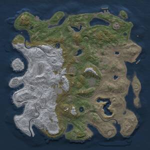 Thumbnail Rust Map: Procedural Map, Size: 4500, Seed: 1400372060, 16 Monuments