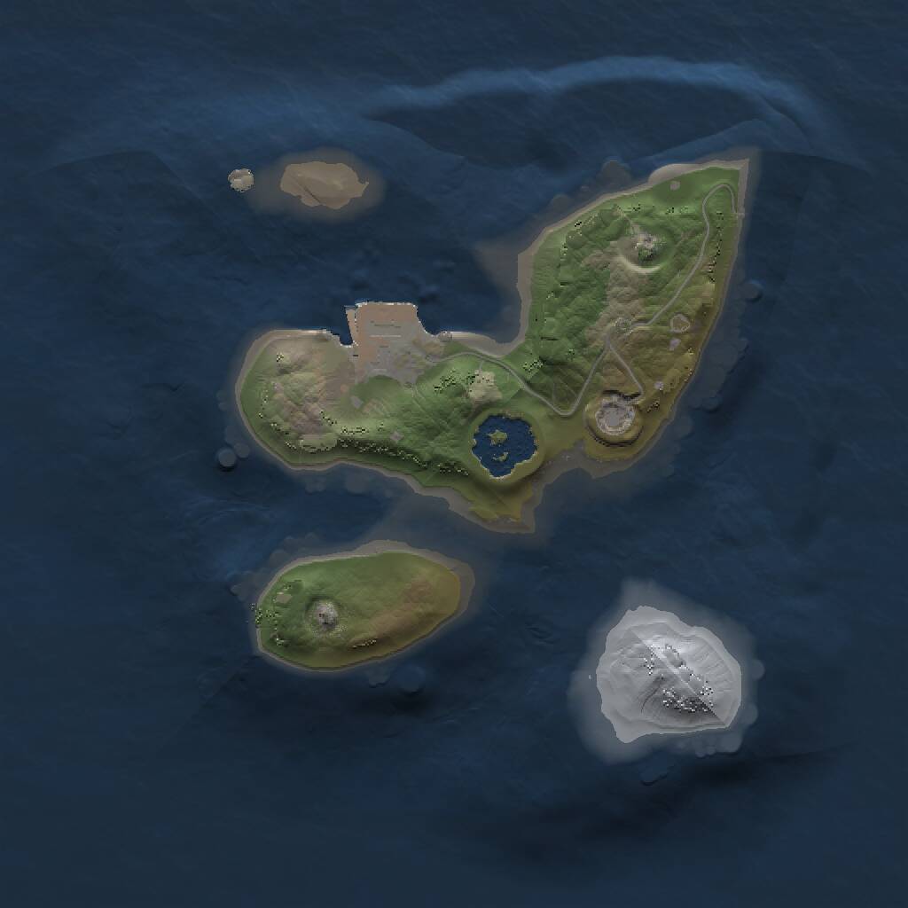 Rust Map: Procedural Map, Size: 1500, Seed: 1134424, 1 Monuments