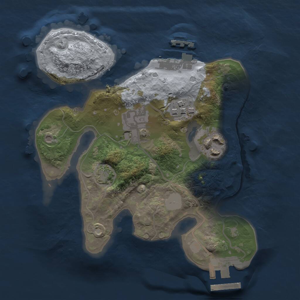 Rust Map: Procedural Map, Size: 2000, Seed: 83112205, 7 Monuments