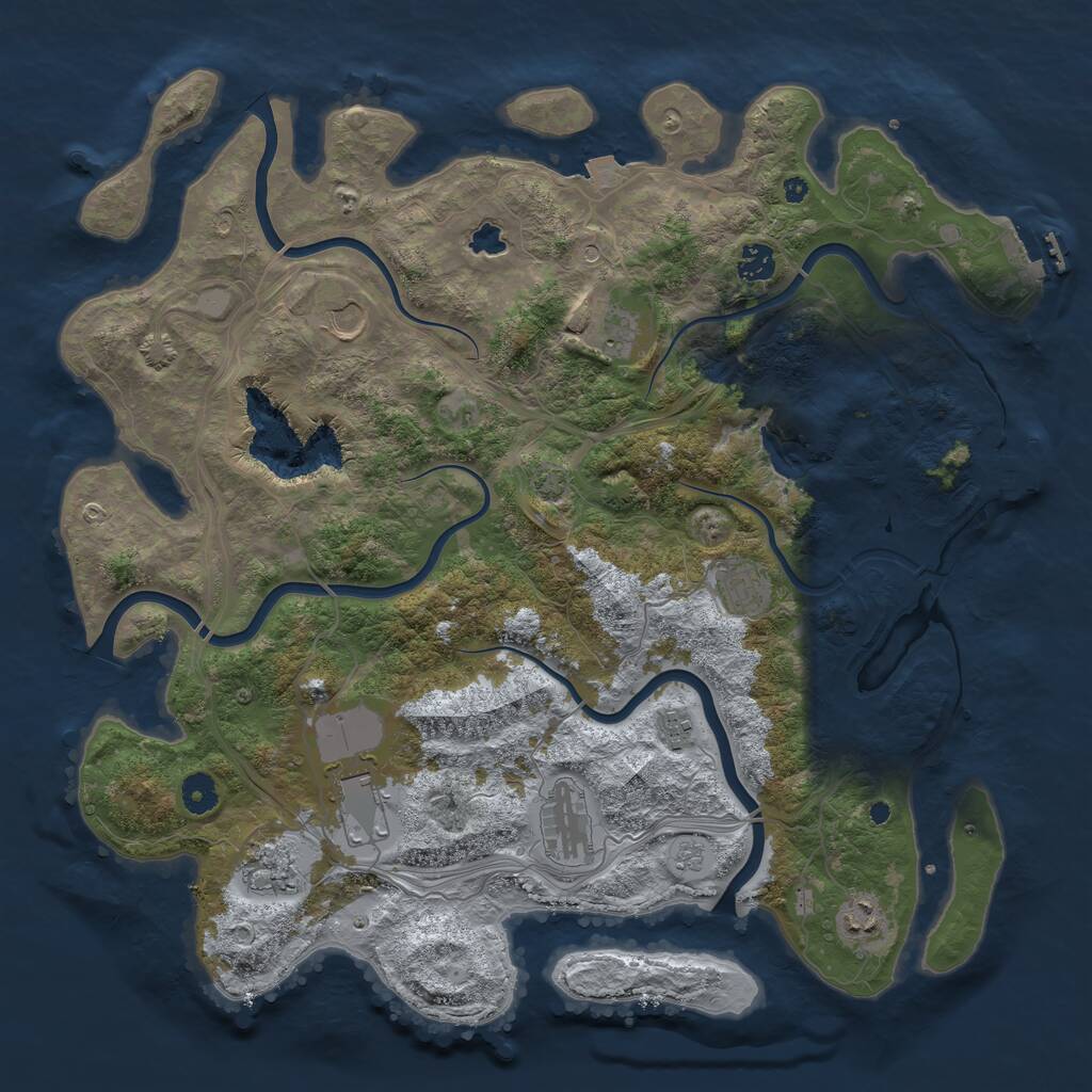 Rust Map: Procedural Map, Size: 4250, Seed: 18846, 15 Monuments