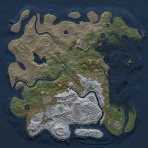 Thumbnail Rust Map: Procedural Map, Size: 4250, Seed: 18846, 15 Monuments