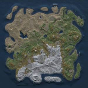 Thumbnail Rust Map: Procedural Map, Size: 4250, Seed: 18846, 16 Monuments