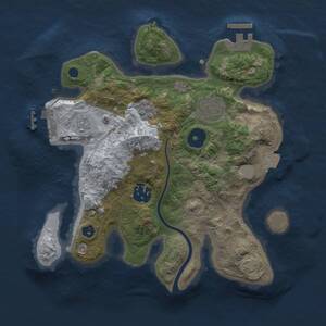 Thumbnail Rust Map: Procedural Map, Size: 2600, Seed: 1213, 8 Monuments