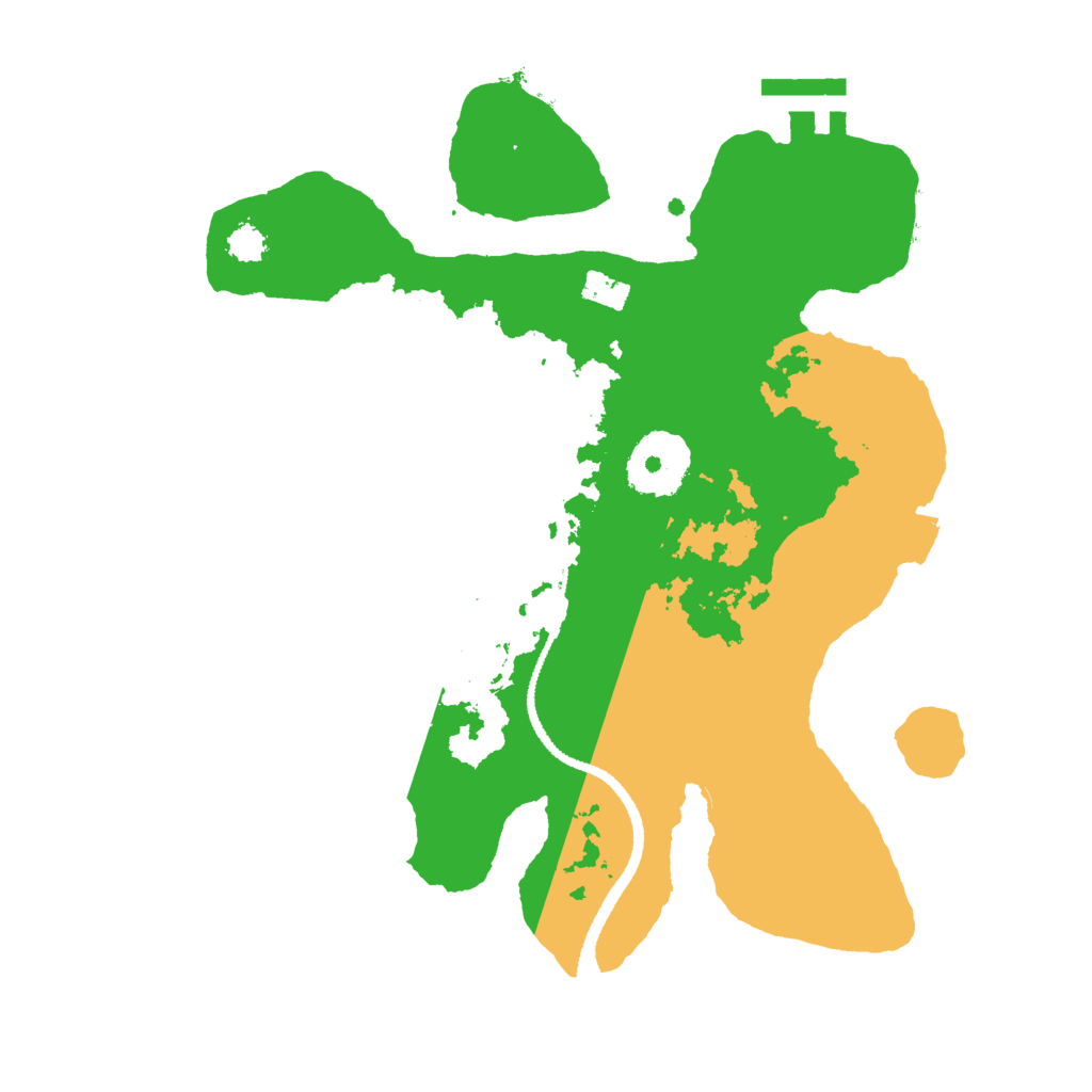 Biome Rust Map: Procedural Map, Size: 2600, Seed: 1213