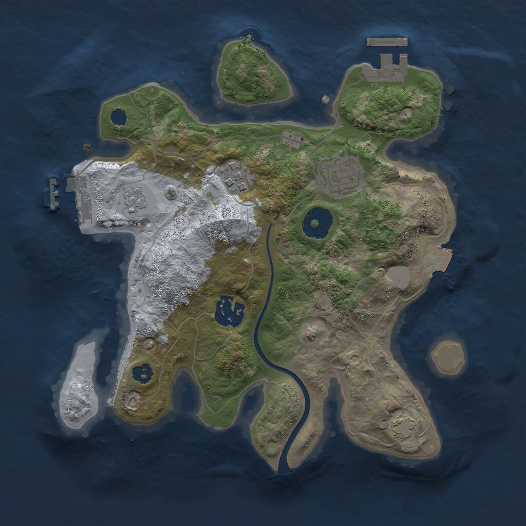 Rust Map: Procedural Map, Size: 2600, Seed: 1213, 8 Monuments