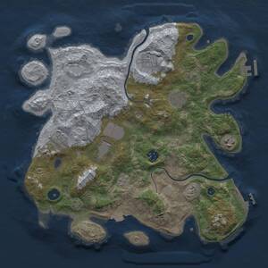Thumbnail Rust Map: Procedural Map, Size: 3500, Seed: 328427564, 13 Monuments