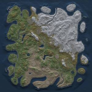 Thumbnail Rust Map: Procedural Map, Size: 4500, Seed: 3250, 16 Monuments