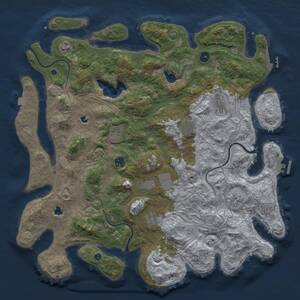 Thumbnail Rust Map: Procedural Map, Size: 4500, Seed: 67893417, 15 Monuments