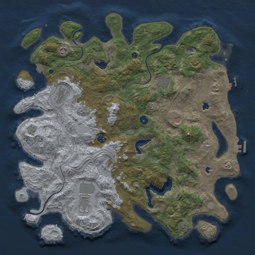 Rust Map: Procedural Map, Size: 4500, Seed: 88899366, 14 Monuments