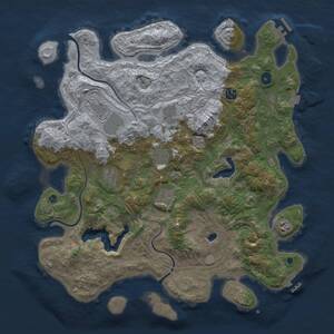 Thumbnail Rust Map: Procedural Map, Size: 4250, Seed: 54840, 14 Monuments