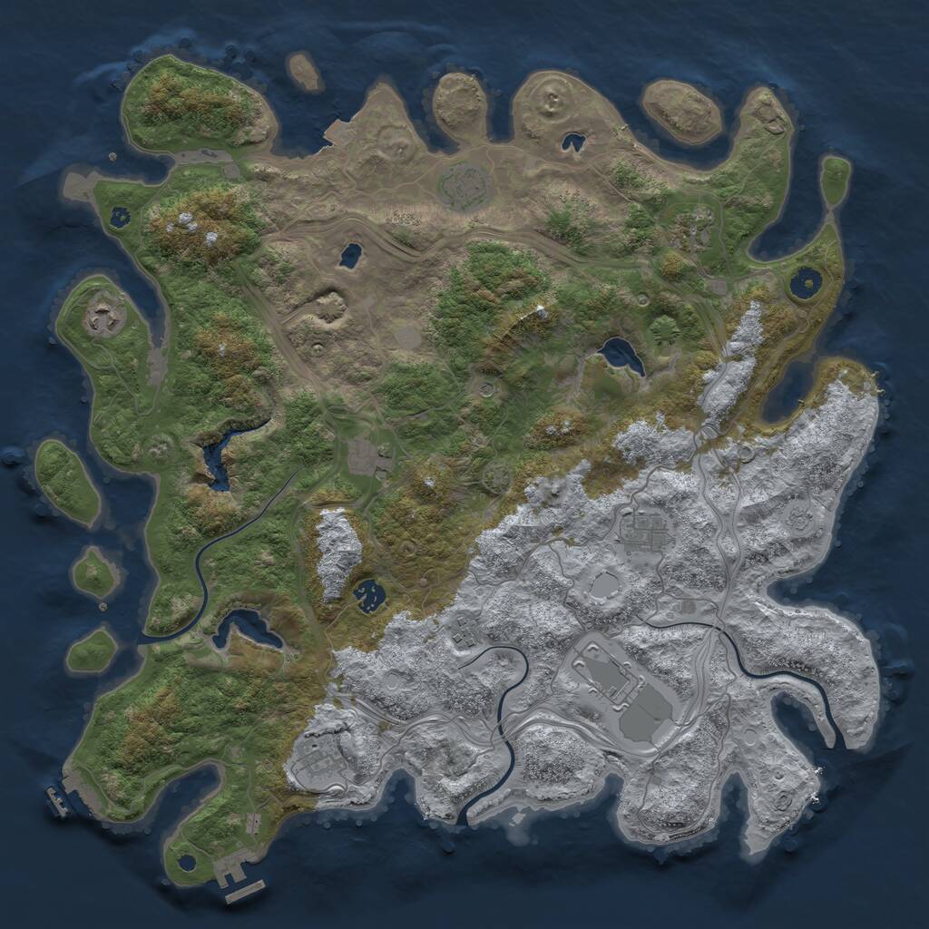 Rust Map: Procedural Map, Size: 4500, Seed: 1337667, 15 Monuments