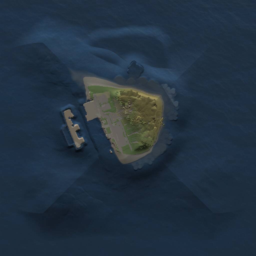 Rust Map: Procedural Map, Size: 1000, Seed: 21354, 2 Monuments