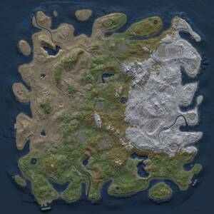 Thumbnail Rust Map: Procedural Map, Size: 5000, Seed: 37906765, 17 Monuments