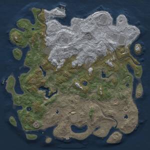 Thumbnail Rust Map: Procedural Map, Size: 4800, Seed: 1951451751, 16 Monuments