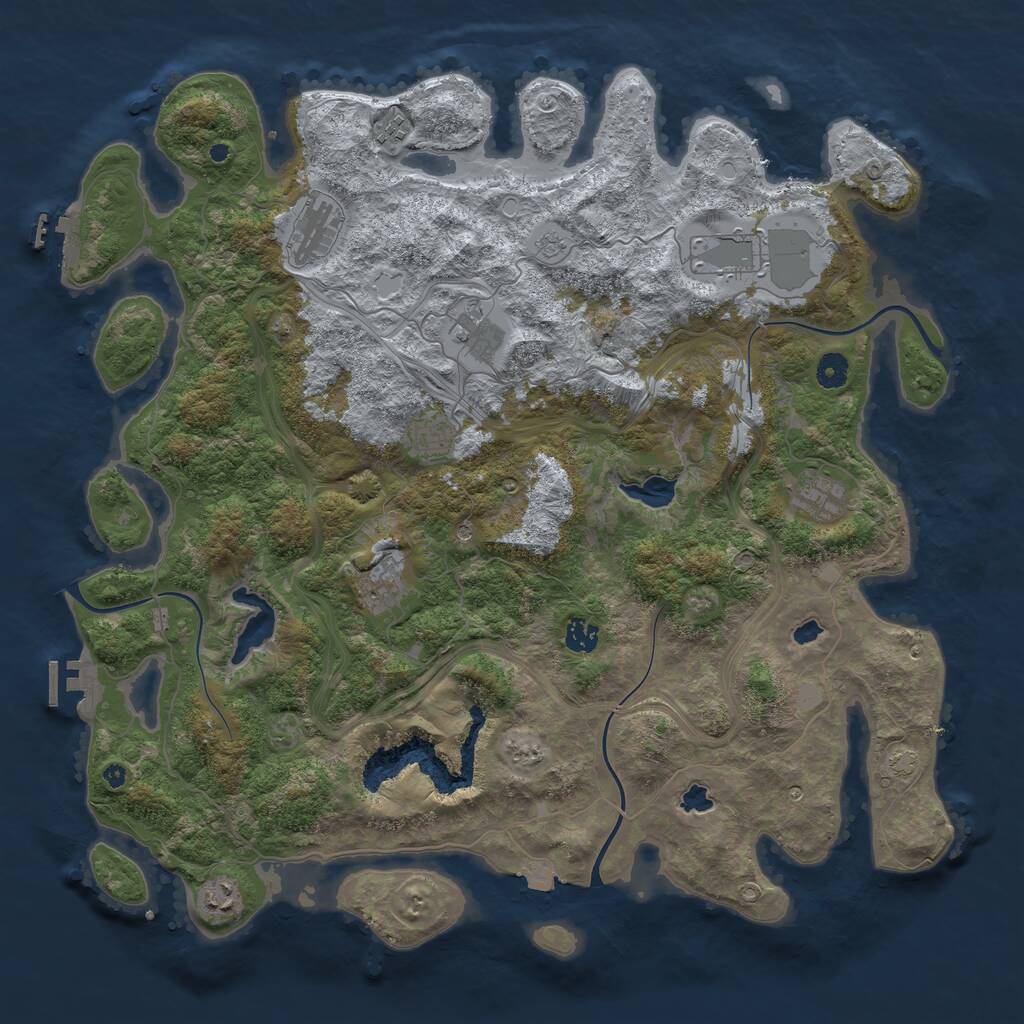 Rust Map: Procedural Map, Size: 4500, Seed: 271614706, 15 Monuments