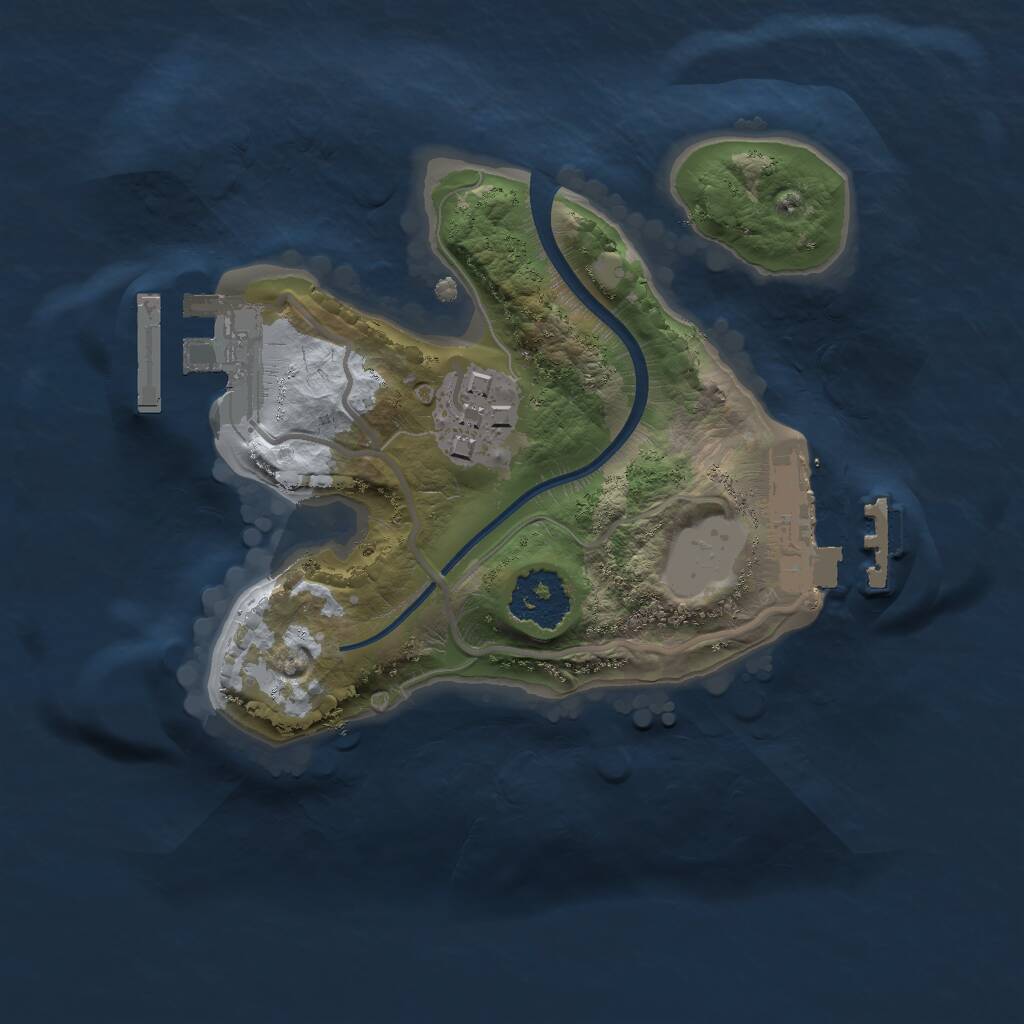 Rust Map: Procedural Map, Size: 1750, Seed: 462569863, 4 Monuments