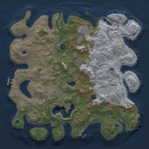 Thumbnail Rust Map: Procedural Map, Size: 4200, Seed: 761206234, 15 Monuments