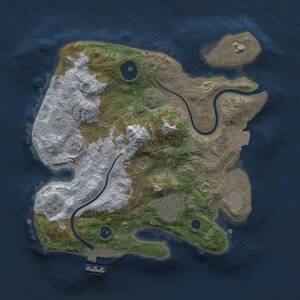 Thumbnail Rust Map: Procedural Map, Size: 2500, Seed: 10261988, 7 Monuments