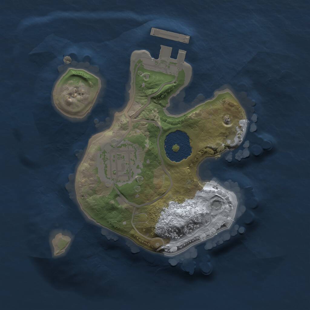 Rust Map: Procedural Map, Size: 1600, Seed: 15029384, 3 Monuments