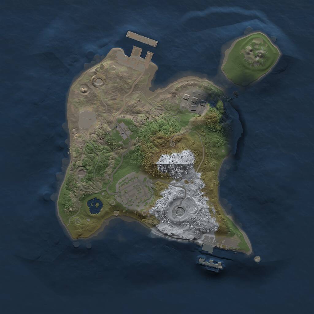 Rust Map: Procedural Map, Size: 2000, Seed: 822167367, 6 Monuments