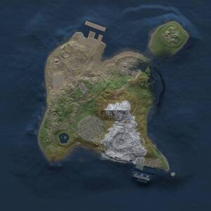 Thumbnail Rust Map: Procedural Map, Size: 2000, Seed: 822167367, 6 Monuments