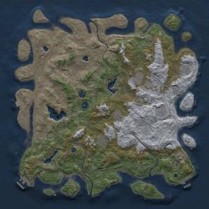 Thumbnail Rust Map: Procedural Map, Size: 4500, Seed: 1574877116, 14 Monuments