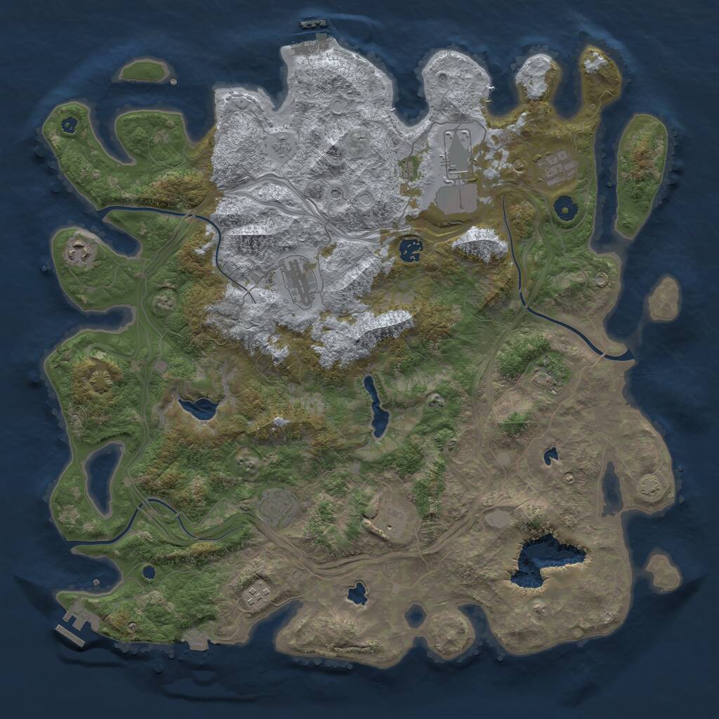 Rust Map: Procedural Map, Size: 4500, Seed: 71689, 15 Monuments