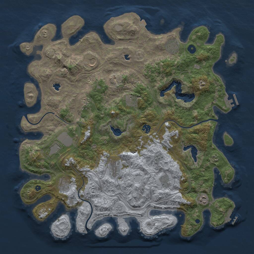 Rust Map: Procedural Map, Size: 4500, Seed: 88899367, 17 Monuments