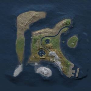Thumbnail Rust Map: Procedural Map, Size: 2000, Seed: 261164487, 3 Monuments