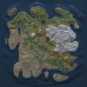 Thumbnail Rust Map: Procedural Map, Size: 3500, Seed: 112625, 13 Monuments