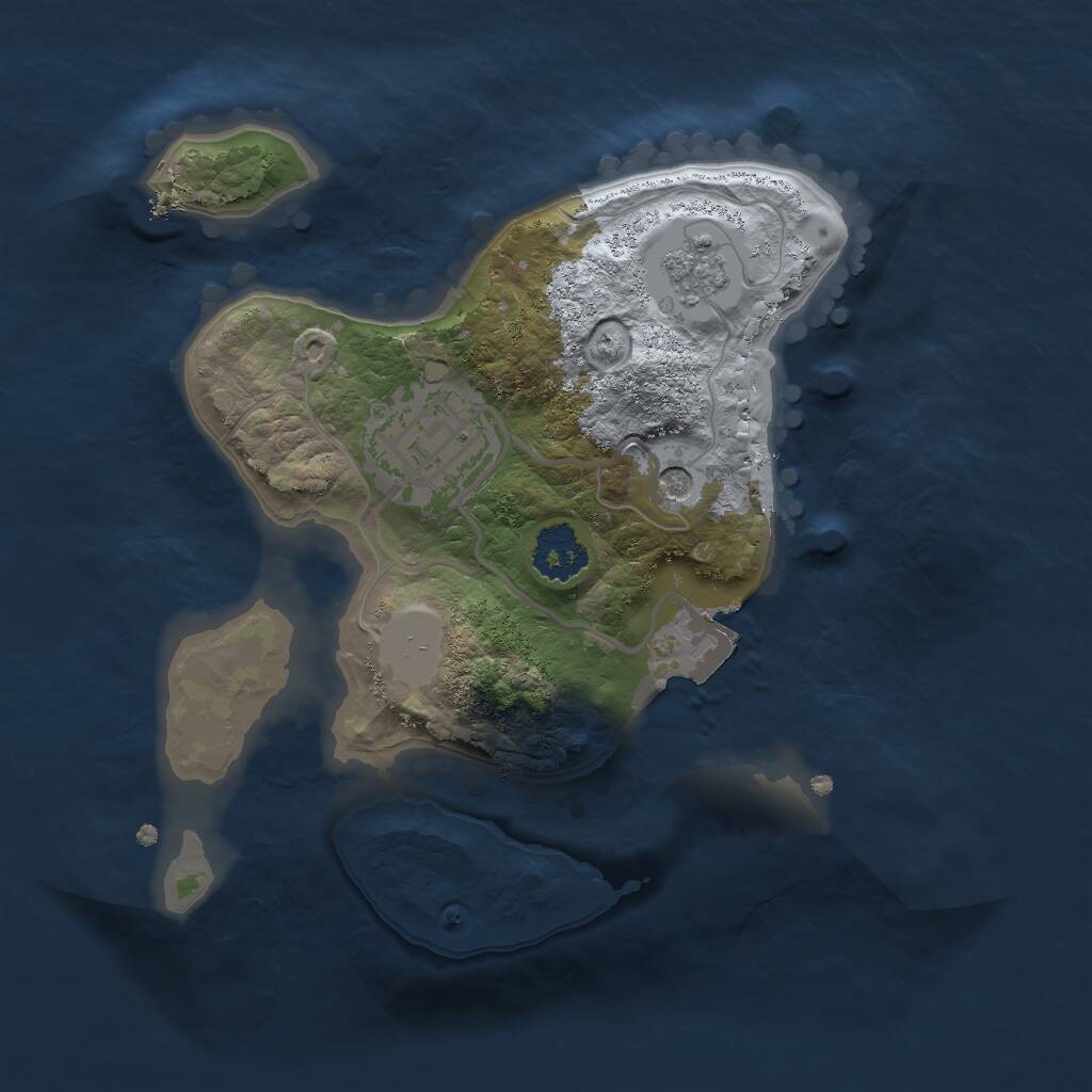 Rust Map: Procedural Map, Size: 2000, Seed: 659098474, 4 Monuments