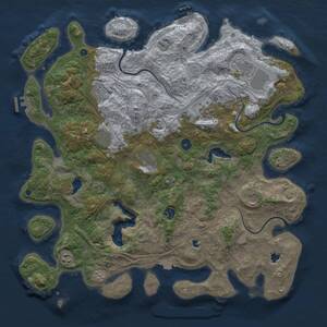 Thumbnail Rust Map: Procedural Map, Size: 4500, Seed: 1459767918, 15 Monuments