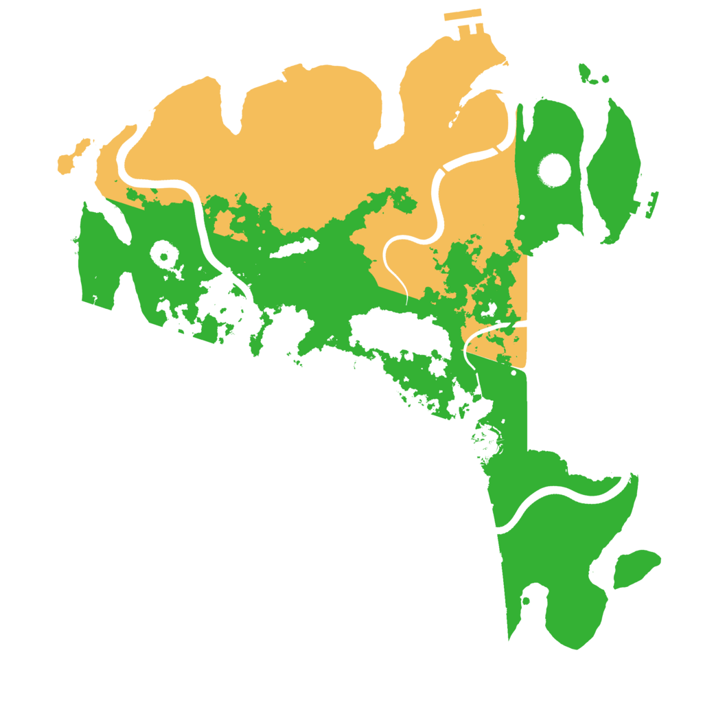 Biome Rust Map: Procedural Map, Size: 3800, Seed: 25460