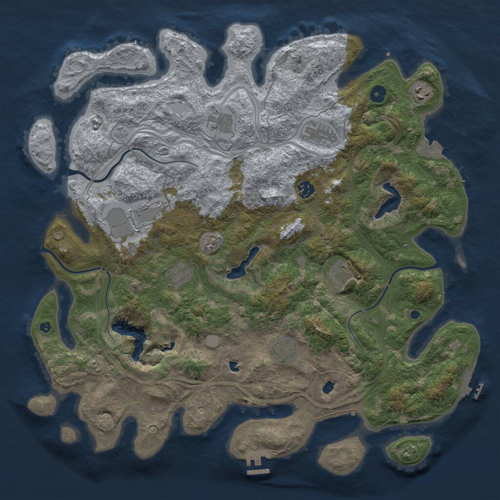 Rust Map: Procedural Map, Size: 4500, Seed: 88899371, 15 Monuments