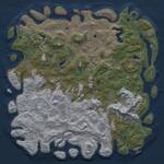 Thumbnail Rust Map: Procedural Map, Size: 6000, Seed: 8441351, 17 Monuments