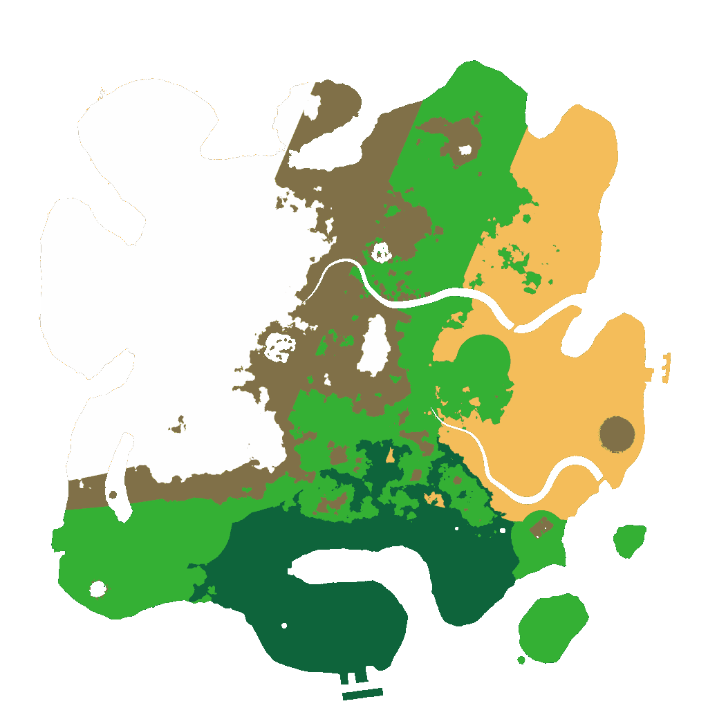 Biome Rust Map: Procedural Map, Size: 3500, Seed: 27051999
