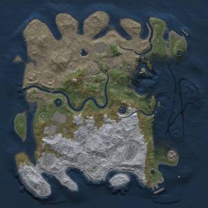 Thumbnail Rust Map: Procedural Map, Size: 4000, Seed: 1505541005, 16 Monuments