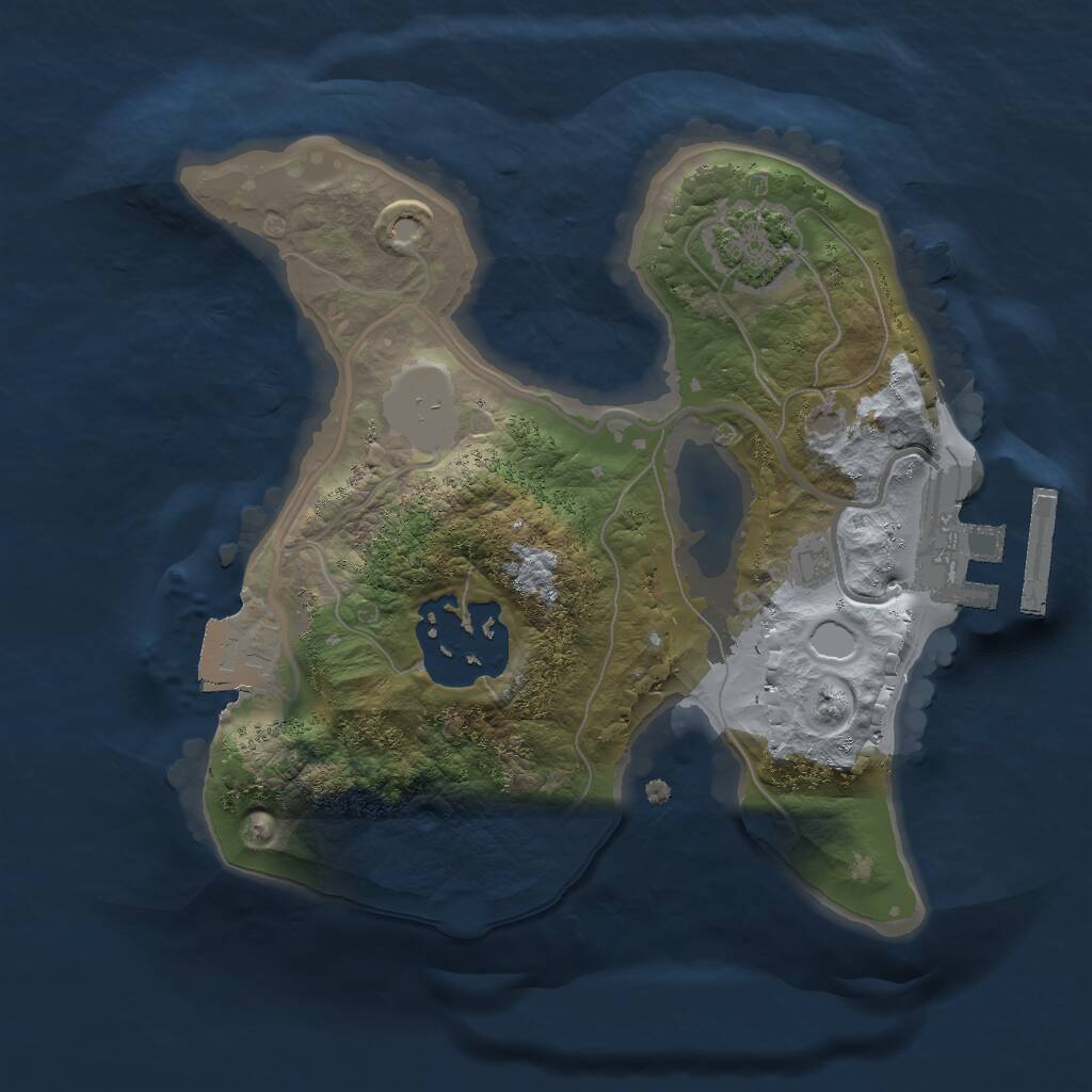Rust Map: Procedural Map, Size: 1750, Seed: 22446418, 4 Monuments