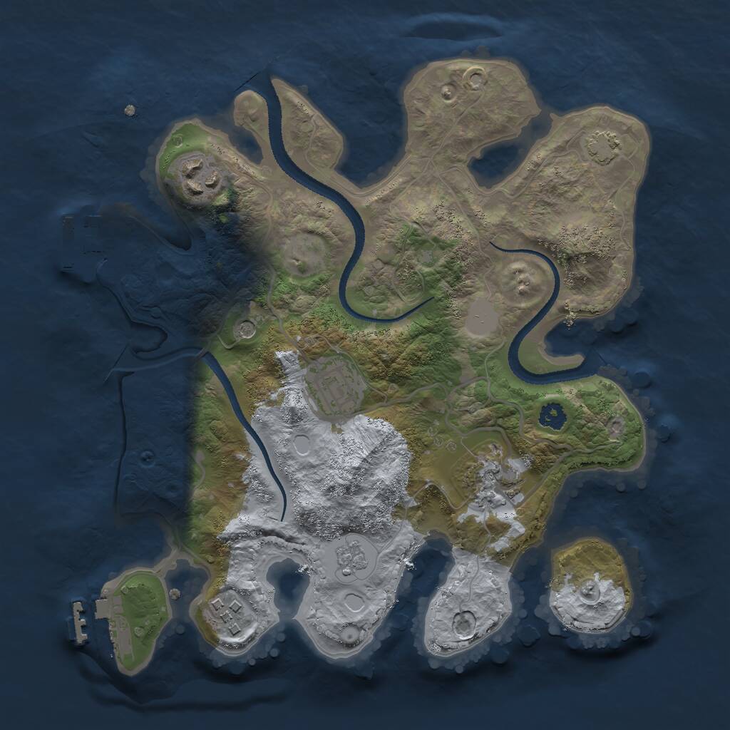 Rust Map: Procedural Map, Size: 2700, Seed: 1731994262, 10 Monuments