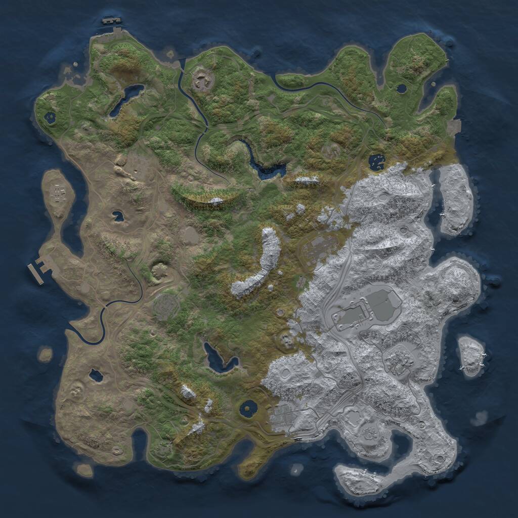 Rust Map: Procedural Map, Size: 4500, Seed: 1843575, 15 Monuments