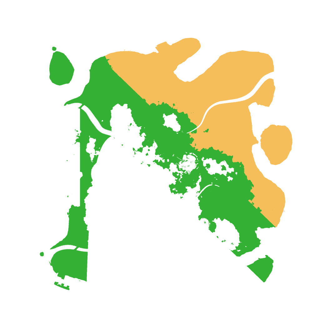 Biome Rust Map: Procedural Map, Size: 3000, Seed: 18279