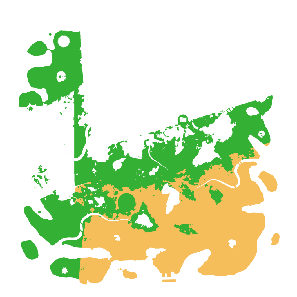 Biome Rust Map: Procedural Map, Size: 4500, Seed: 186883797