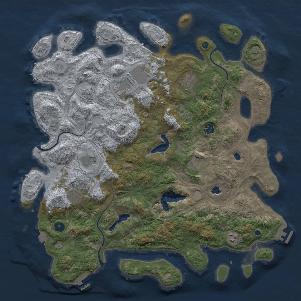 Rust Map: Procedural Map, Size: 4500, Seed: 88899372, 15 Monuments