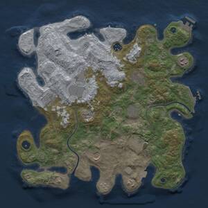 Thumbnail Rust Map: Procedural Map, Size: 3750, Seed: 302968328, 15 Monuments