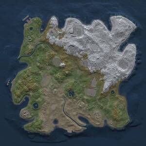 Thumbnail Rust Map: Procedural Map, Size: 3800, Seed: 290700479, 16 Monuments