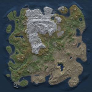 Thumbnail Rust Map: Procedural Map, Size: 4250, Seed: 518882827, 16 Monuments
