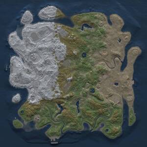 Thumbnail Rust Map: Procedural Map, Size: 4500, Seed: 715209745, 16 Monuments